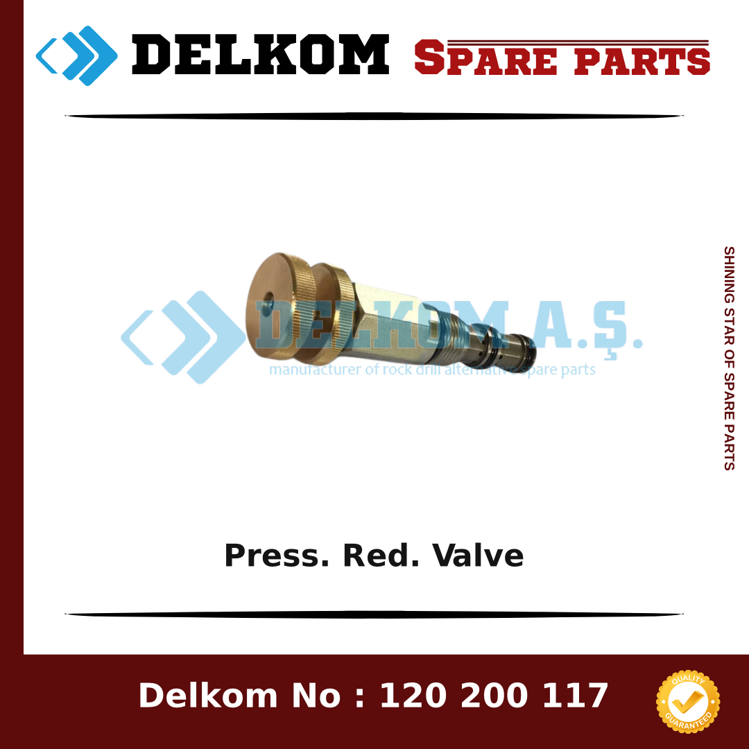 Epiroc Press. Red. Valve spare part, OEM 3222 3309 76